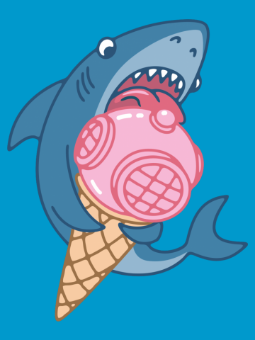 Shark and ice cream