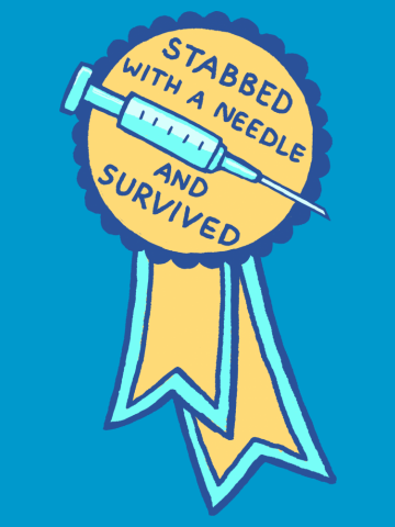 Stabbed with a needle and survived