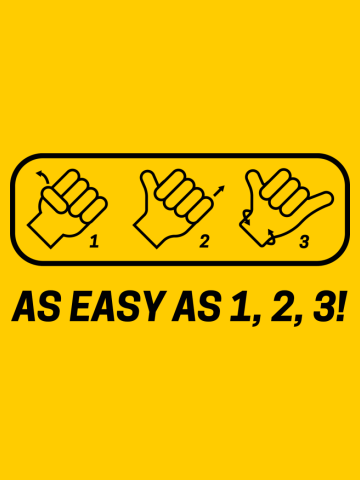 As easy as 1, 2, 3!