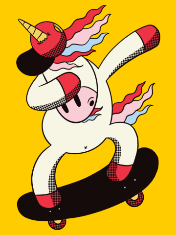 Dabbing Unicorn Skater