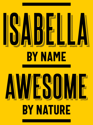 Isabella by Name - Awesome by Nature | Funny and Cute Gift