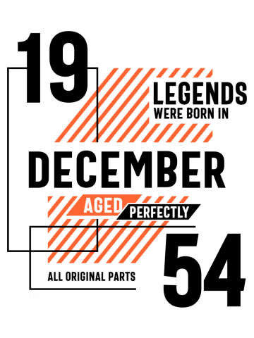 67th Birthday Legends Were Born In December 1954