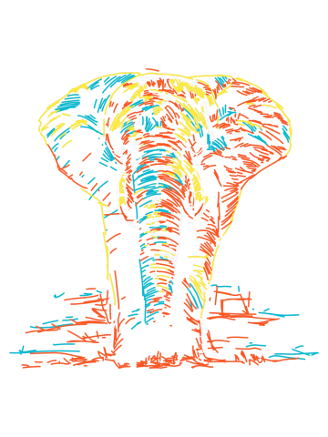 Abstract Colorful Elephant