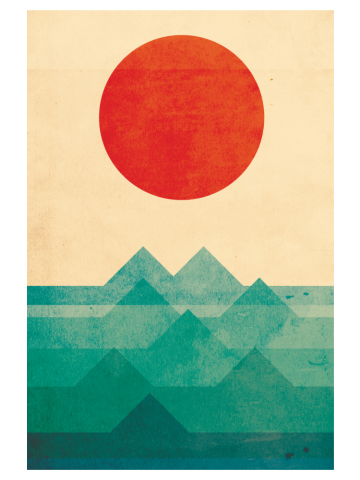Abstract geometric summer ocean