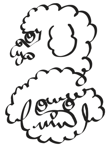 Abstract line Poodle
