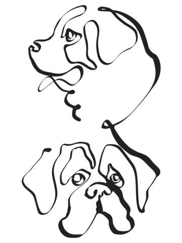 Abstract line St. Bernard