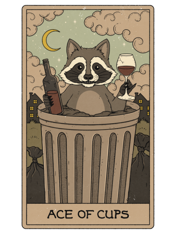 Ace of Cups - Raccoons Tarot