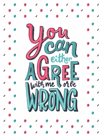Agree or wrong - blanket