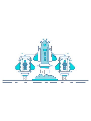 Air design illustration blue
