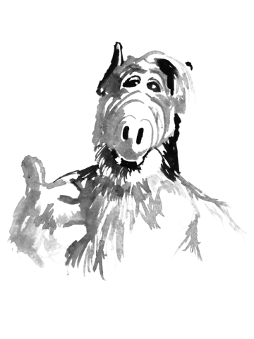 Alf on foot