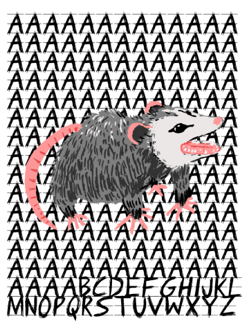 Alphabet Opossum