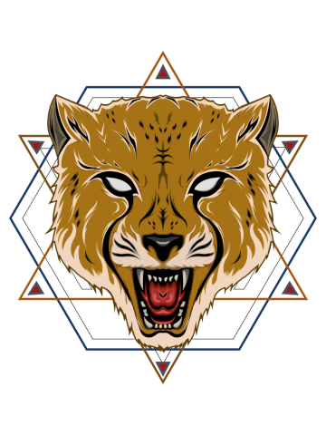 Angry cheetah vector art. cheetah illustration