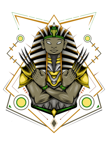 Anubis illustration. artwork for clothing, apparel design