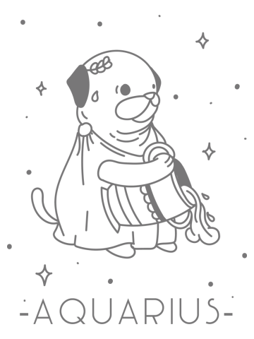 Aquarius Zodiac Sign Dog