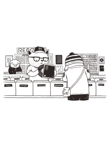 At the Record Store