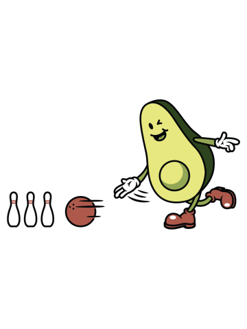 Avocadoo Playing Bowling