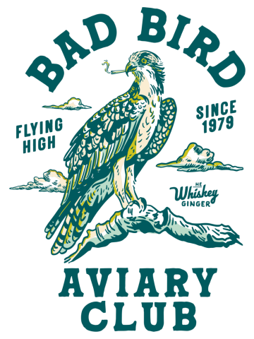 Bad Bird Aviary Club Flying High Since 1979. Badass Osprey Smo...