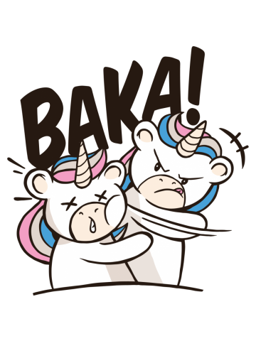 Baka Slap Unicorn Cartoon