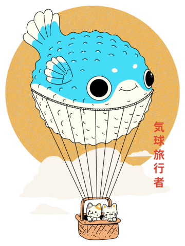 Balloon Journey Adventure of two cats
