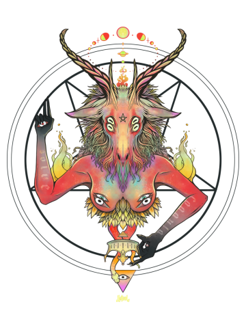 Baphomet Devil Demon Goat Drawing