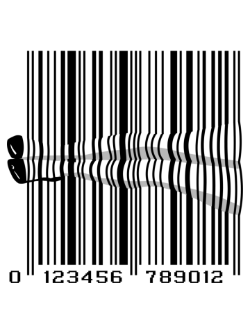 Barcode stripe sock