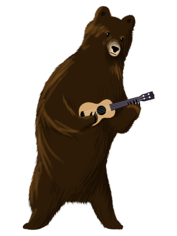Bear Playing the Ukelele