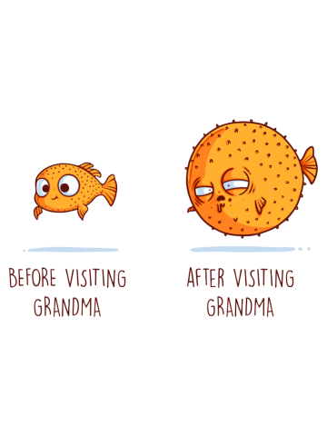 Before after visiting grandma