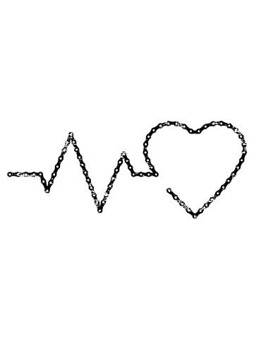 Bike Chain Heartbeat - Cool Cycling Design