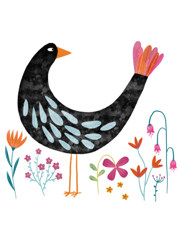 Bird with a Fancy Tail