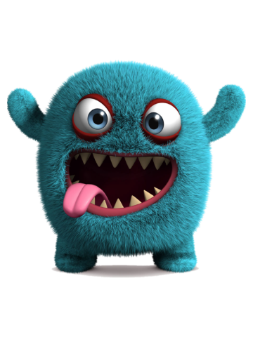 Blue Furry Monster