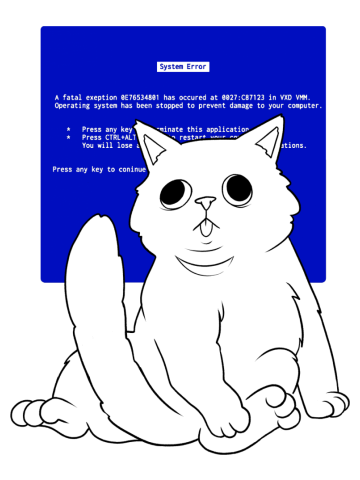 Blue Screen Cat