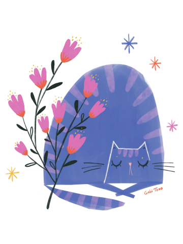 Blue spring cat