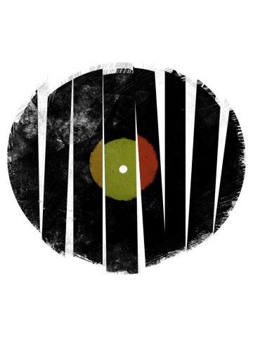 Broken Vinyl Record Retro Music Vintage Grunge