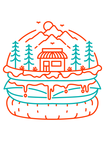 Burger Shop in Nature