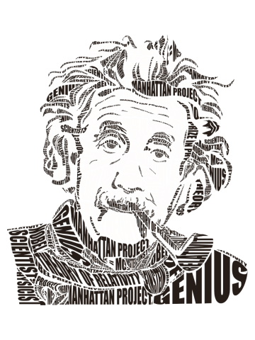 Calligram - Albert Einstein