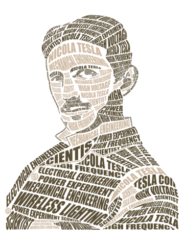Calligram - Nikola Tesla