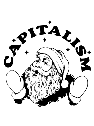 Capitalism Santa (B&W)
