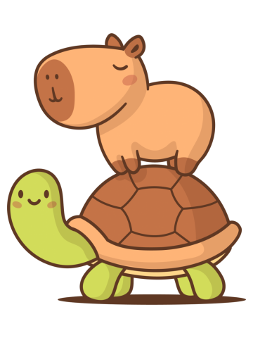 Capybara and Turtle