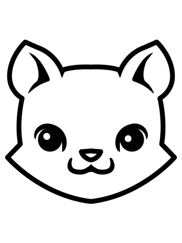 Cat Black and White Minimalist Pictogram