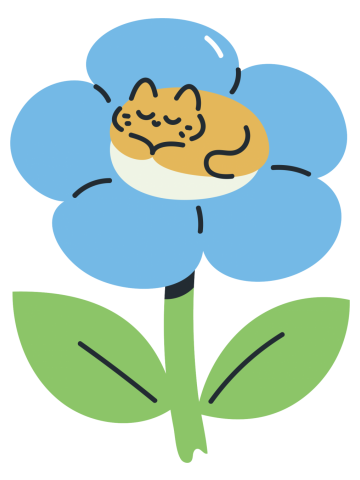 Cat and Flower