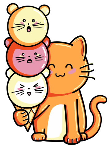 Cat and micecream