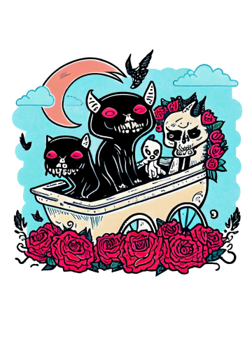 Cats And Roses