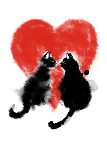 Cats in love