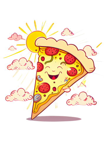 Cheese Pizza Funny Italian Lover Cute Slice Party Day Food