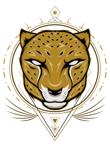 Cheetah Mascot Emblem for sport team LOGO.