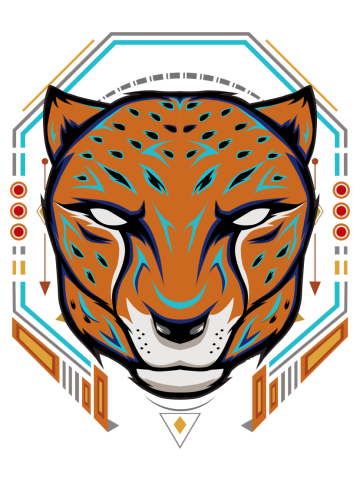Cheetah head mascot
