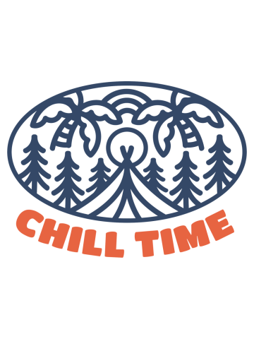 Chill Time Monoline Art