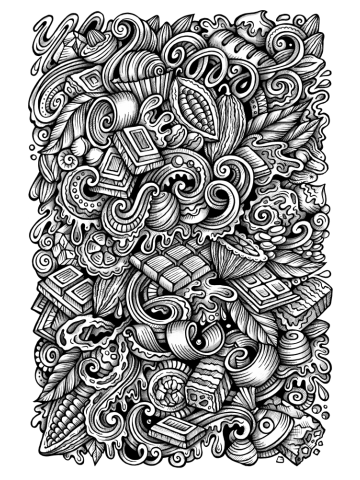 Chocolate graphics doodle