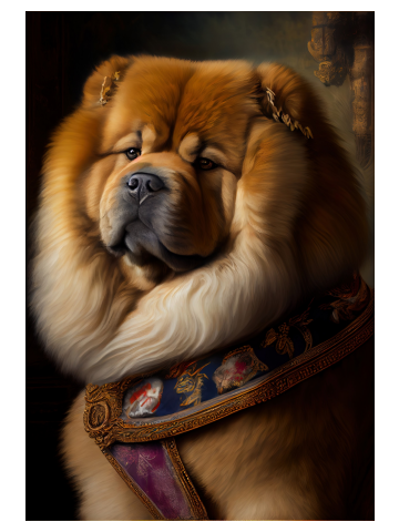 Chow Chow Portrait Royal Renaissance Animal Painting