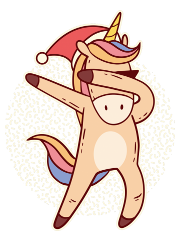Christmas Dancing Unicorn